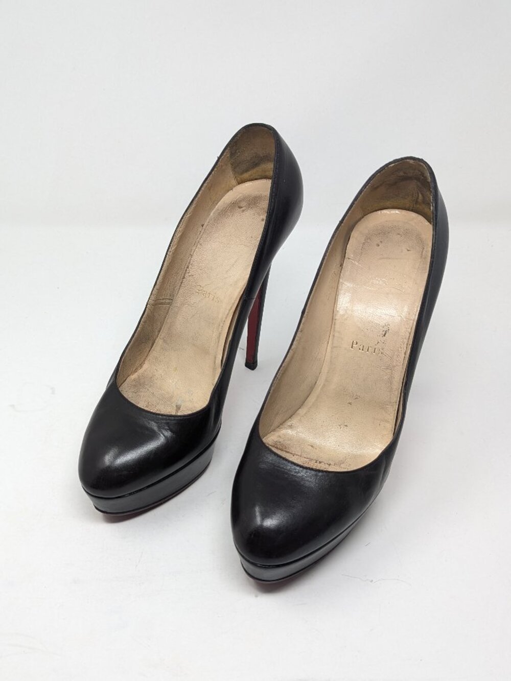 Christian Louboutin Bianca 140 Brown Leather Platform Pump Heel Size EU 40.5